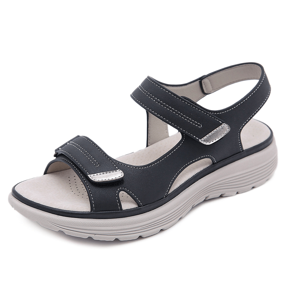 Orthopaedic leather sandals made from high-quality materials