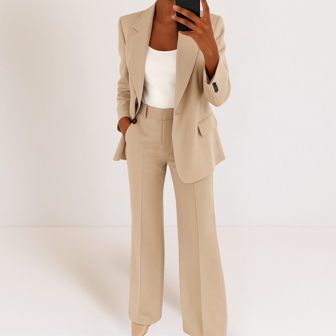 Fitted blazer and trousers set