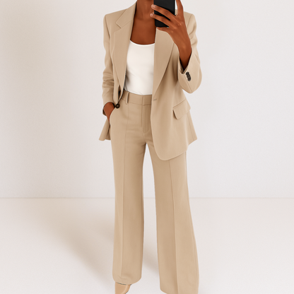 Fitted blazer and trousers set