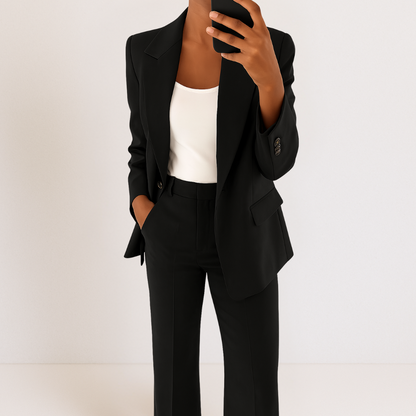 Fitted blazer and trousers set