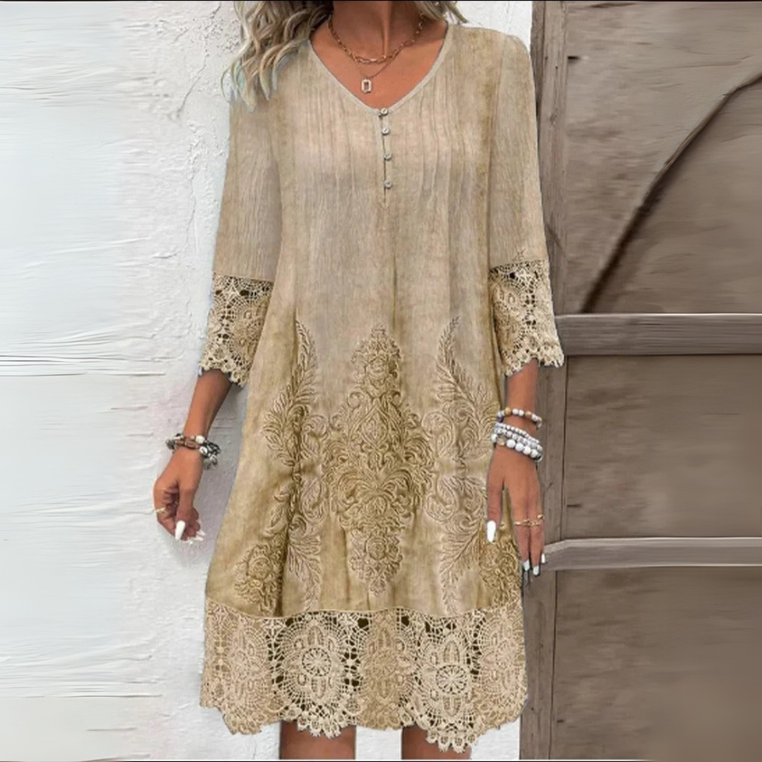 Elegant bohemian lace dress