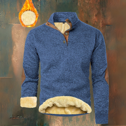 Luxe Regina™ l Warm Fleece Pullover with Button Closure