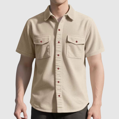 Elegant Corduroy Men's Shirt