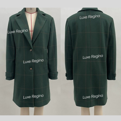 Flo - Abrigo Elegante de Cuadros en Lana