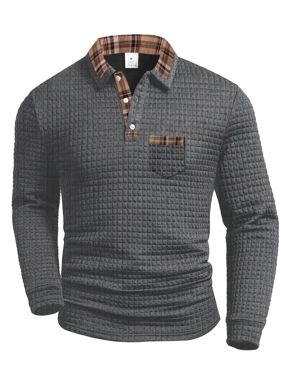 Polo Shirt with Checkered Pattern