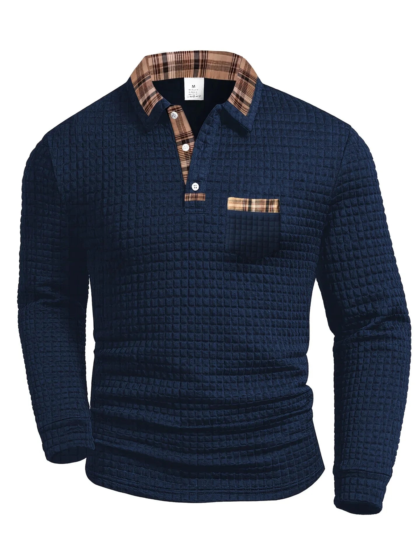 Polo Shirt with Checkered Pattern