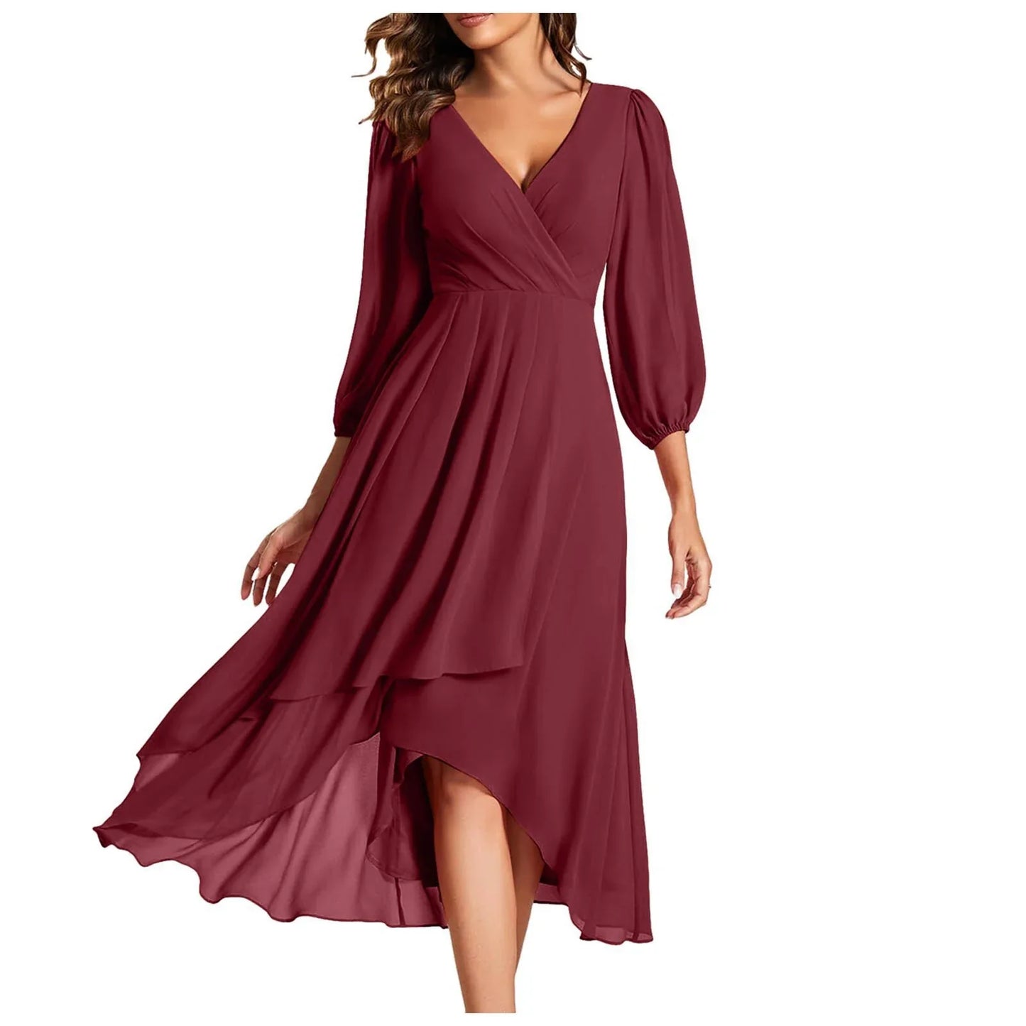 Luxe Regina™ – V-Neck Dress